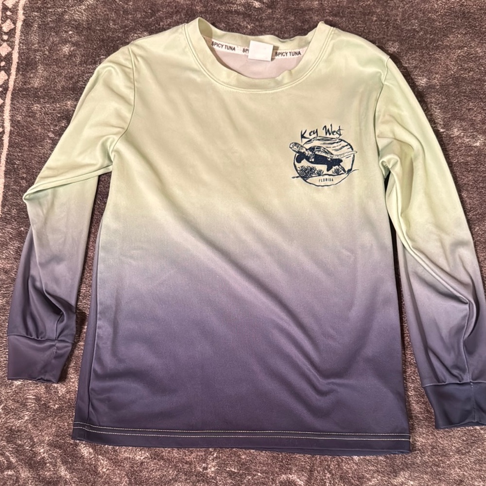 Spicy Tuna Coastal Outfitters Key West swim fishing long sleeve shirt SPF KIDS L